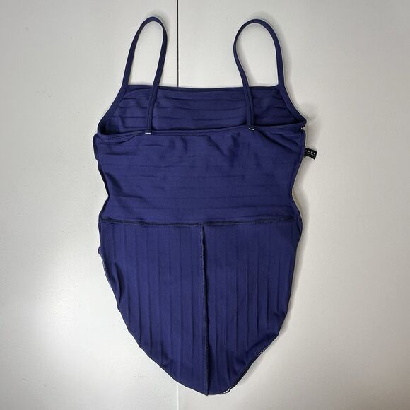 La Blanca by Rod Bettie One Piece Swimsuit Sz 16 Dark Blue Bathing Suit Textured - Picture 16 of 16